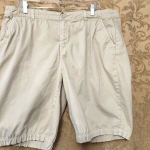 Khaki Bermuda Shorts NYDJ SUPER ROOMY Sz12